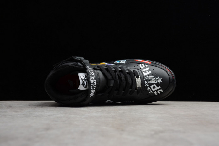 air force 1 mid nba black  aq8017-001