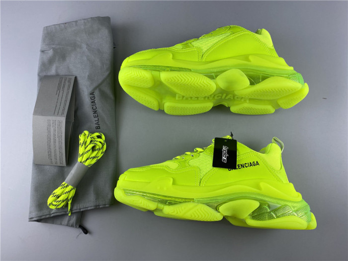 blcg sneaker triple.s.gomma fluorescent green 541624 w2ff1 3720