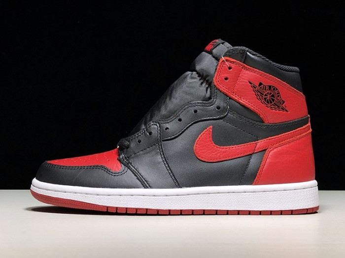 air jordan 1 retro high og banned bred black red  555088 001