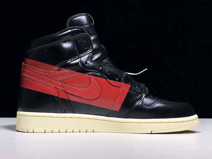 air jordan 1 defiant black red  bq6682-006
