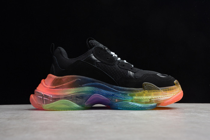 blcg sneaker triple.s.gomma black-rainbow noir