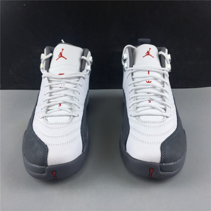 air jordan 12 white dark grey gym red 130690-160