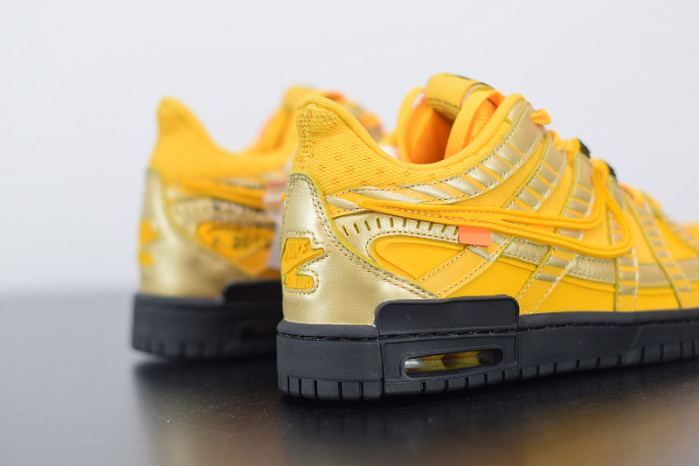 ofw nike air rubber dunk “university gold” cu6015-700