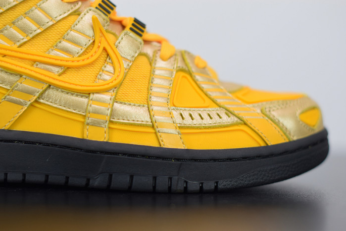 ofw nike air rubber dunk “university gold” cu6015-700