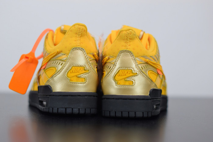 ofw nike air rubber dunk “university gold” cu6015-700
