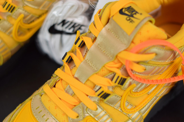 ofw nike air rubber dunk “university gold” cu6015-700