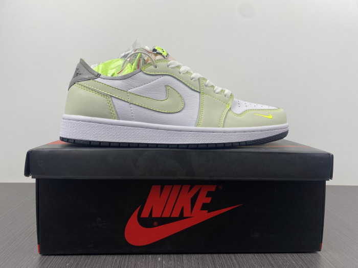 air jordan 1 low og white/ghost green-black dm7837-103