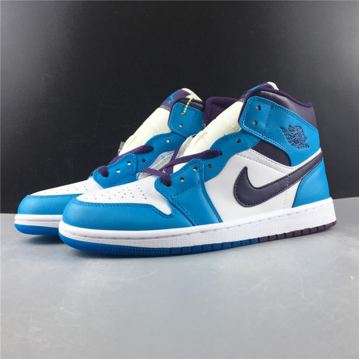 jordan 1 mid hornets  554724-415