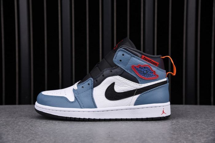 F**etasm x jordan 1 mid fearless blue white  cu2802-100