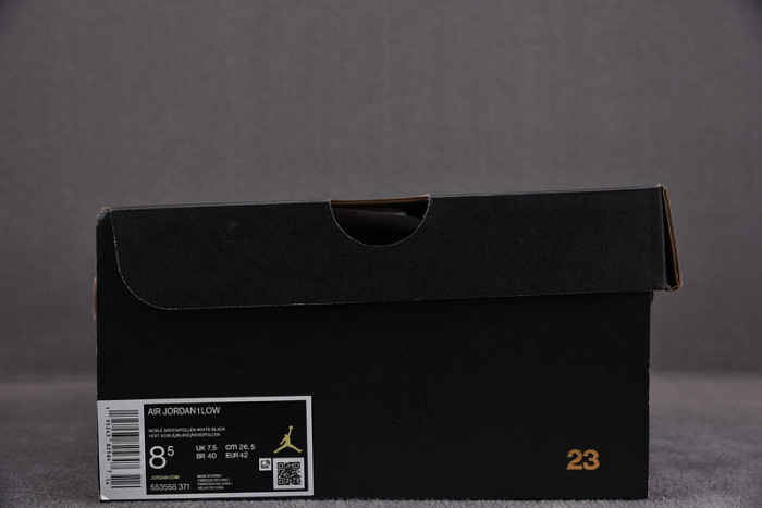 jordan 1 low green toe - 553558-371