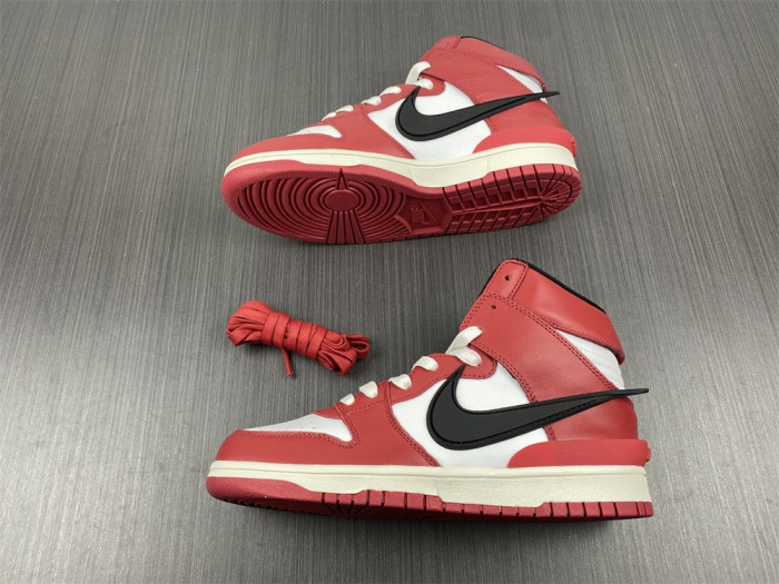 ambush x nike sb dunk high varsity red black white cu7544-102