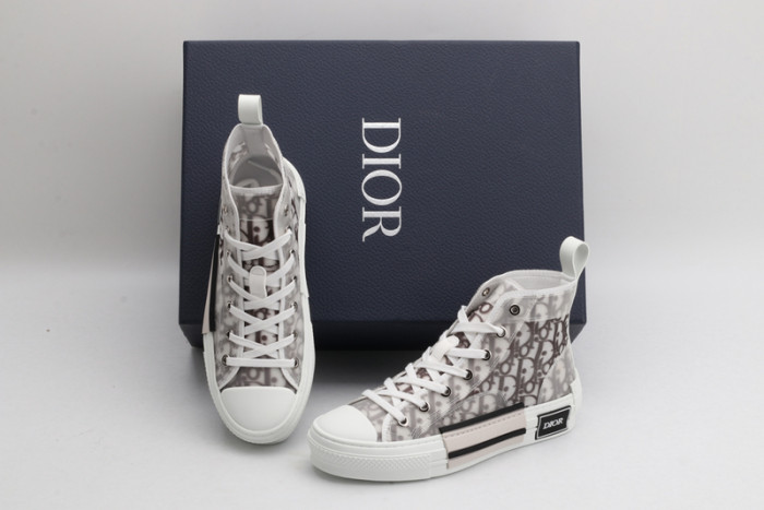 d10r b23 high top logo oblique sneakers