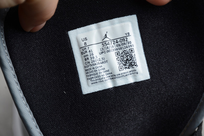 jordan 1 mid light smoke grey - 554724-092