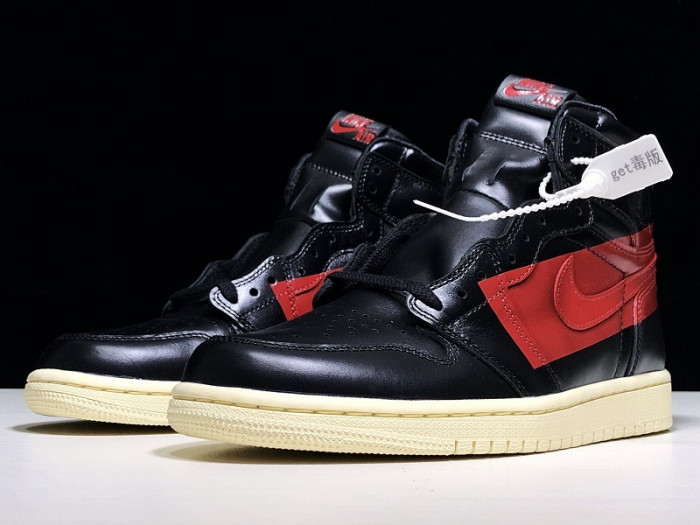 air jordan 1 defiant black red  bq6682-006