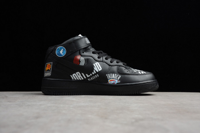 air force 1 mid nba black  aq8017-001