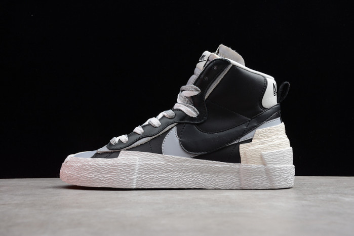 sacai x nike blazer mid black grey bv0072-002