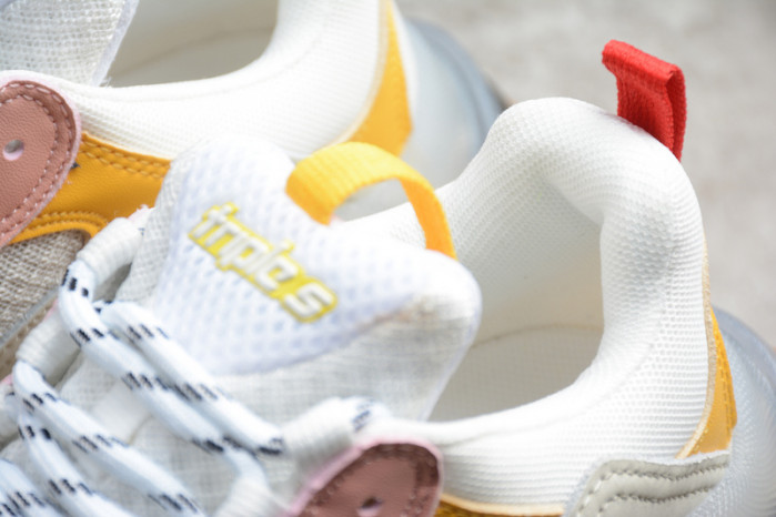 blcg sneaker triple.s.gomma blanc poudre jaune