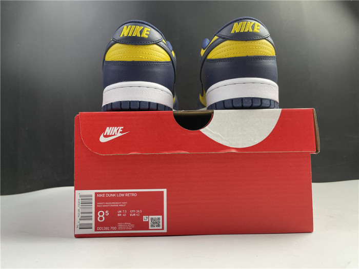 nike dunk low michigan - dd1391-700