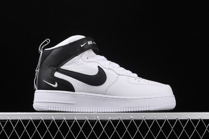 air force 1 mid utility white black  804609-103