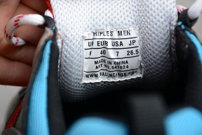 blcg triple s trainers clear sole blue adn red 541624 w09o1 2120