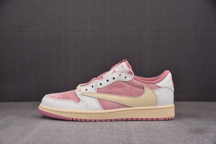 travis scott x air jordan 1 low og shy pink dm7866-600