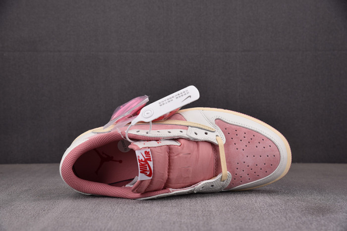 travis scott x air jordan 1 low og shy pink dm7866-600