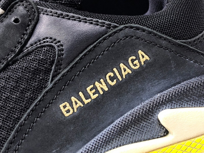 blcg sneaker triple.s.gomma black-yellow