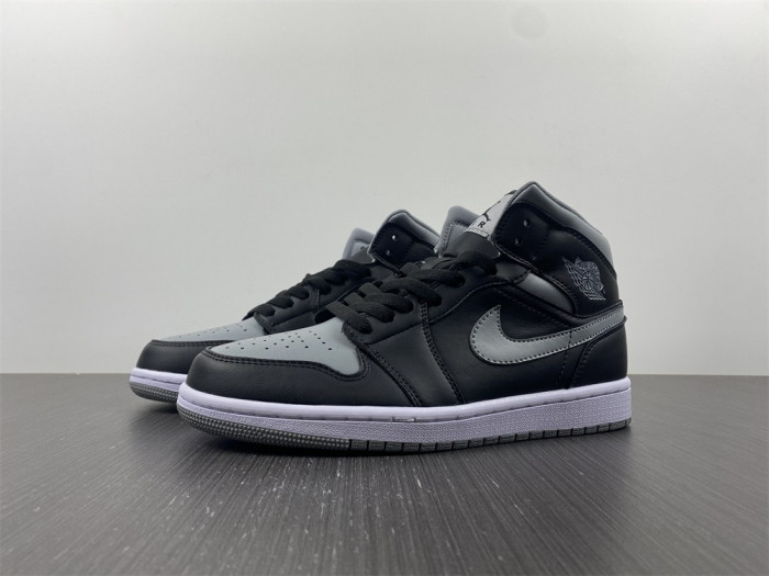 air jordan 1 mid black grey bq6472-007