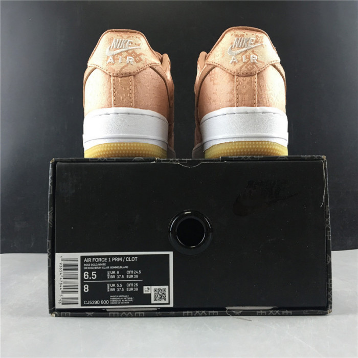 air force 1 low clot rose gold silk  cj5290-600