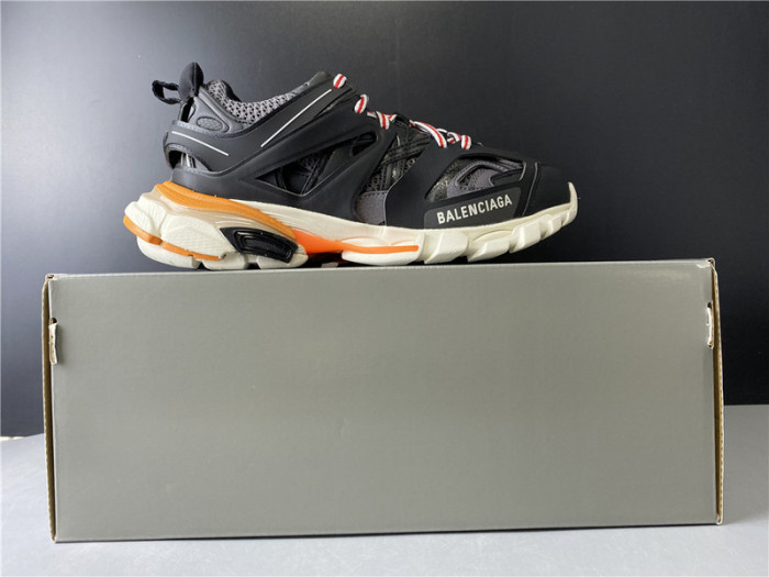 blcg sneaker tess.s.gomma black white orange 542436 w1gb7 2019