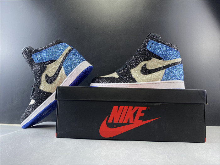 fragment design x air jordan 1 “glitter”  ck5566-400