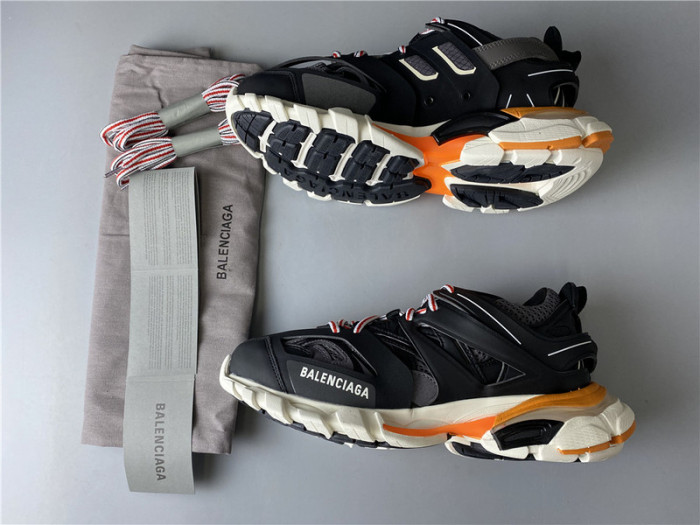 blcg sneaker tess.s.gomma black white orange 542436 w1gb7 2019