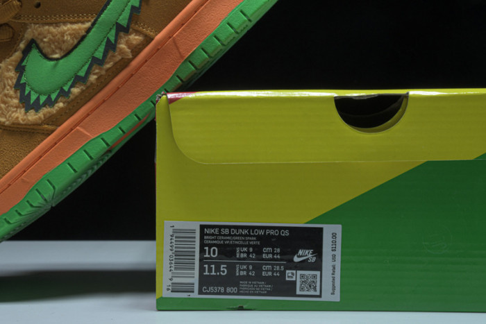 grateful dead nike sb dunk low orange bear cj5378-800