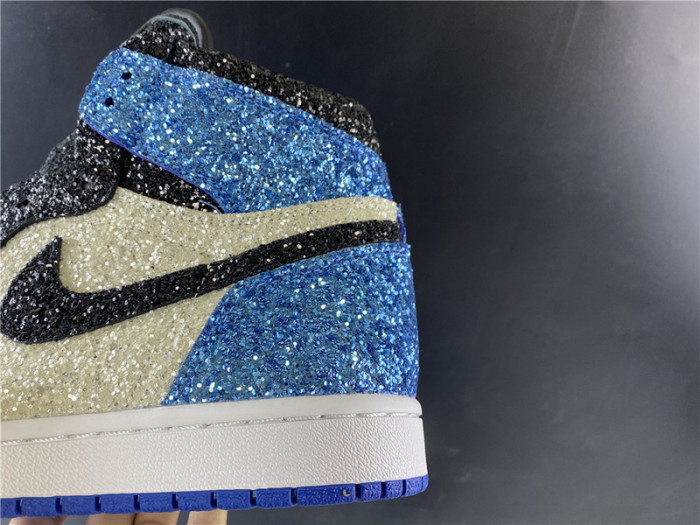 fragment design x air jordan 1 “glitter”  ck5566-400