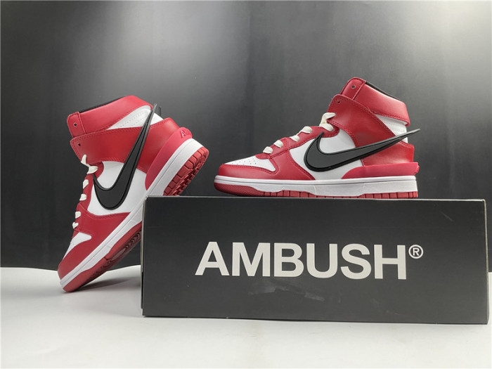 nike dunk high ambush red  cu7544-102