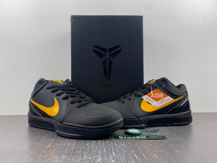 nike kobe 4 protro black university gold fq3544-001
