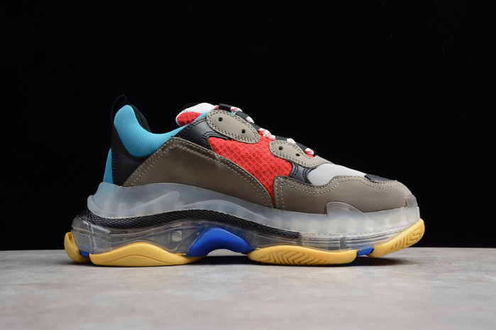 blcg triple s trainers clear sole blue adn red 541624 w09o1 2120