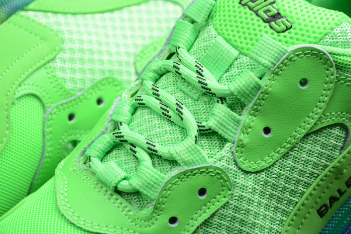 blcg sneaker triple.s.gomma vert-rainbow noir