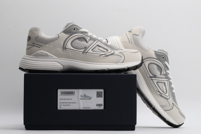 b30 sneaker gray mesh and white