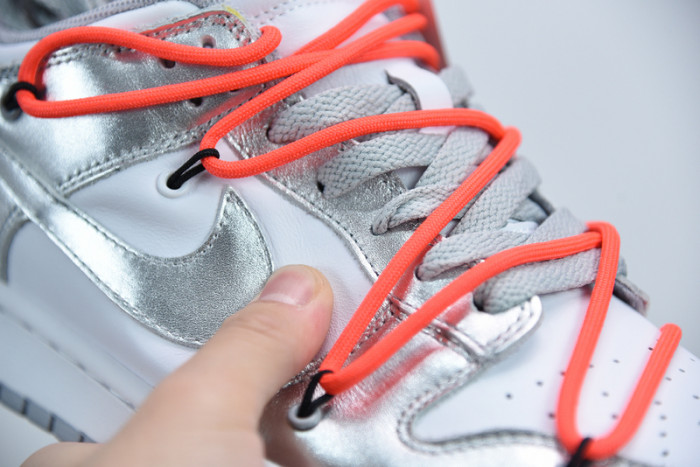 off white x nike dunk sb low silver white ct0856-800