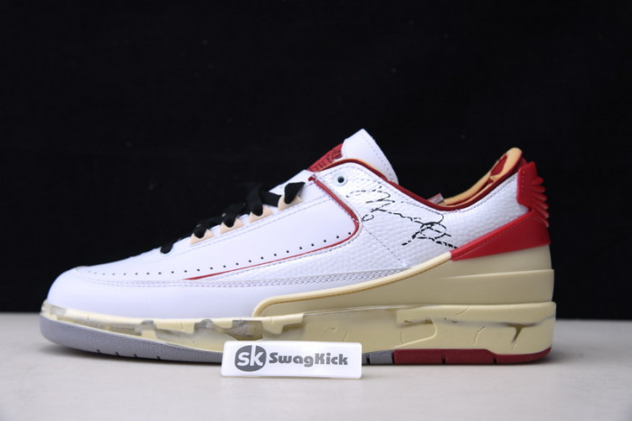 ofw x air jordan 2 low white red dj4375-106