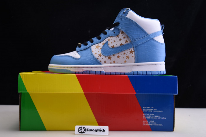 nike dunk high pro sb blue stars 307385-141
