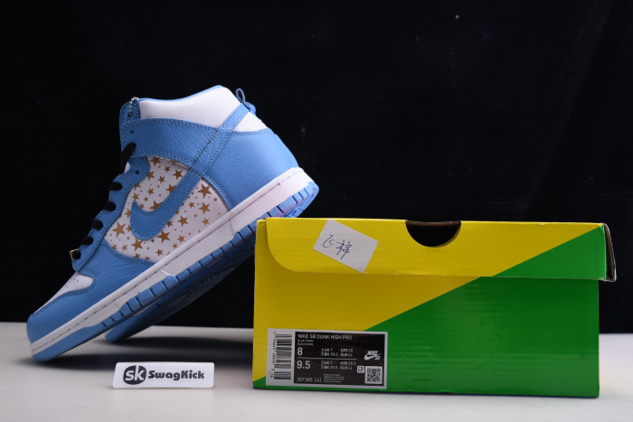 nike dunk high pro sb blue stars 307385-141