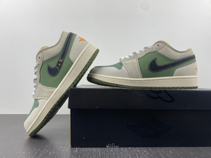 air jordan 1 low craft se “light olive” fd6819-300