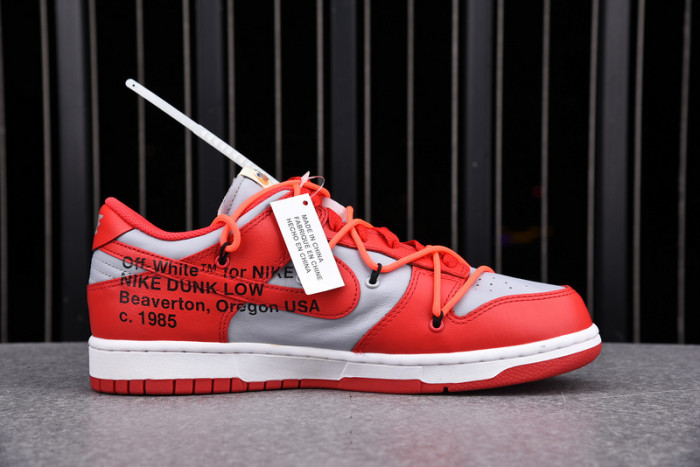 nike dunk low ofw university red  ct0856-600