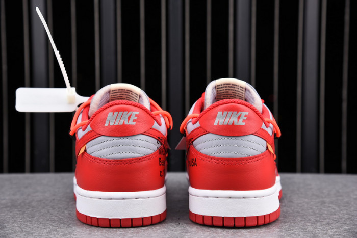nike dunk low ofw university red  ct0856-600