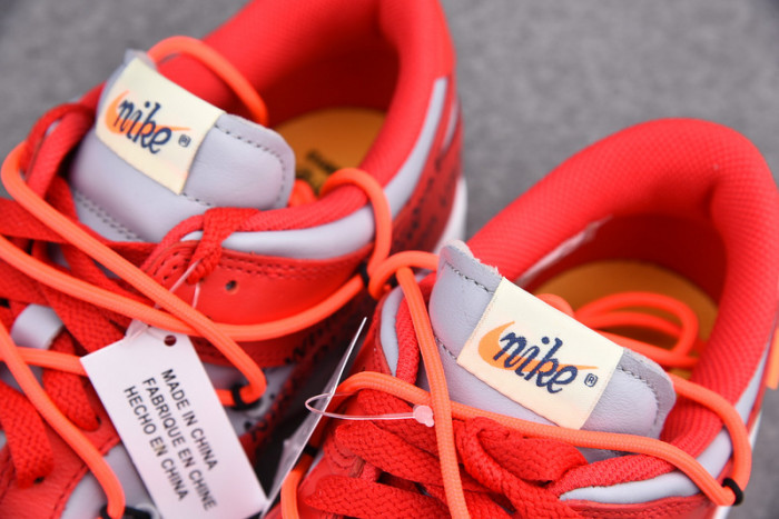 nike dunk low ofw university red  ct0856-600