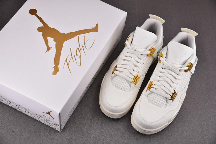 air jordan 4 retro metallic gold  aq9129-170