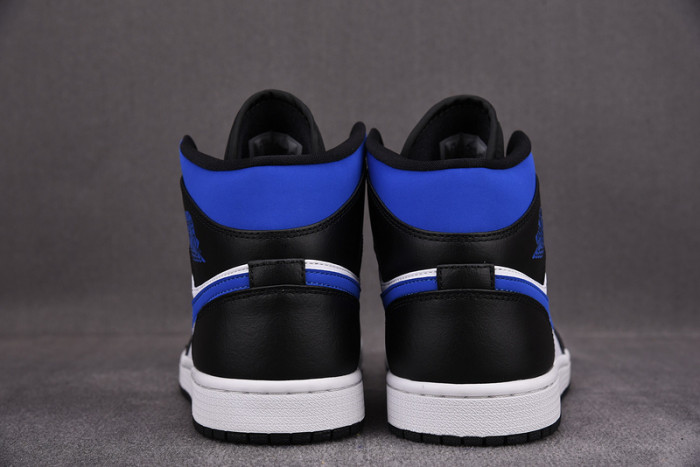 jordan 1 mid white black royal - 554724-140