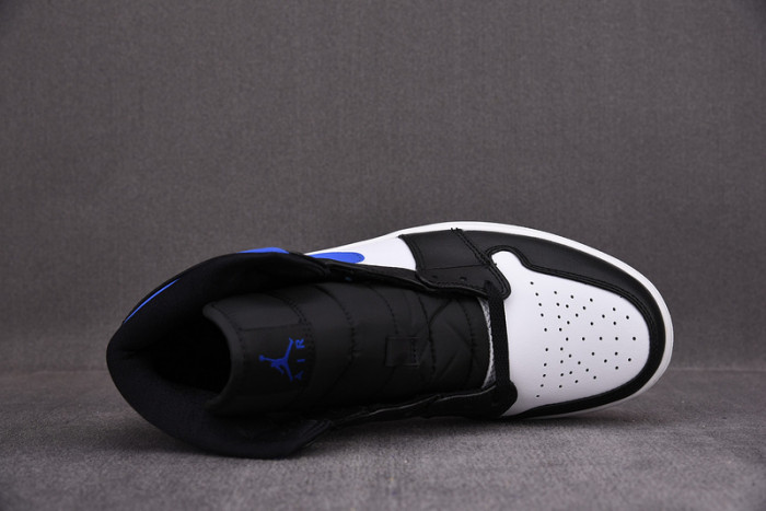 jordan 1 mid white black royal - 554724-140